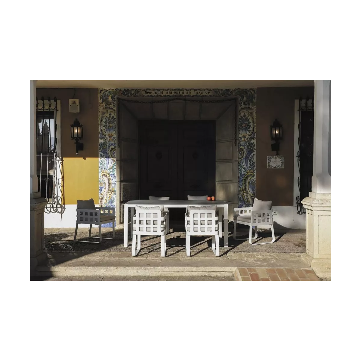 Table 180x90  San Marino  Aluminium Blanc