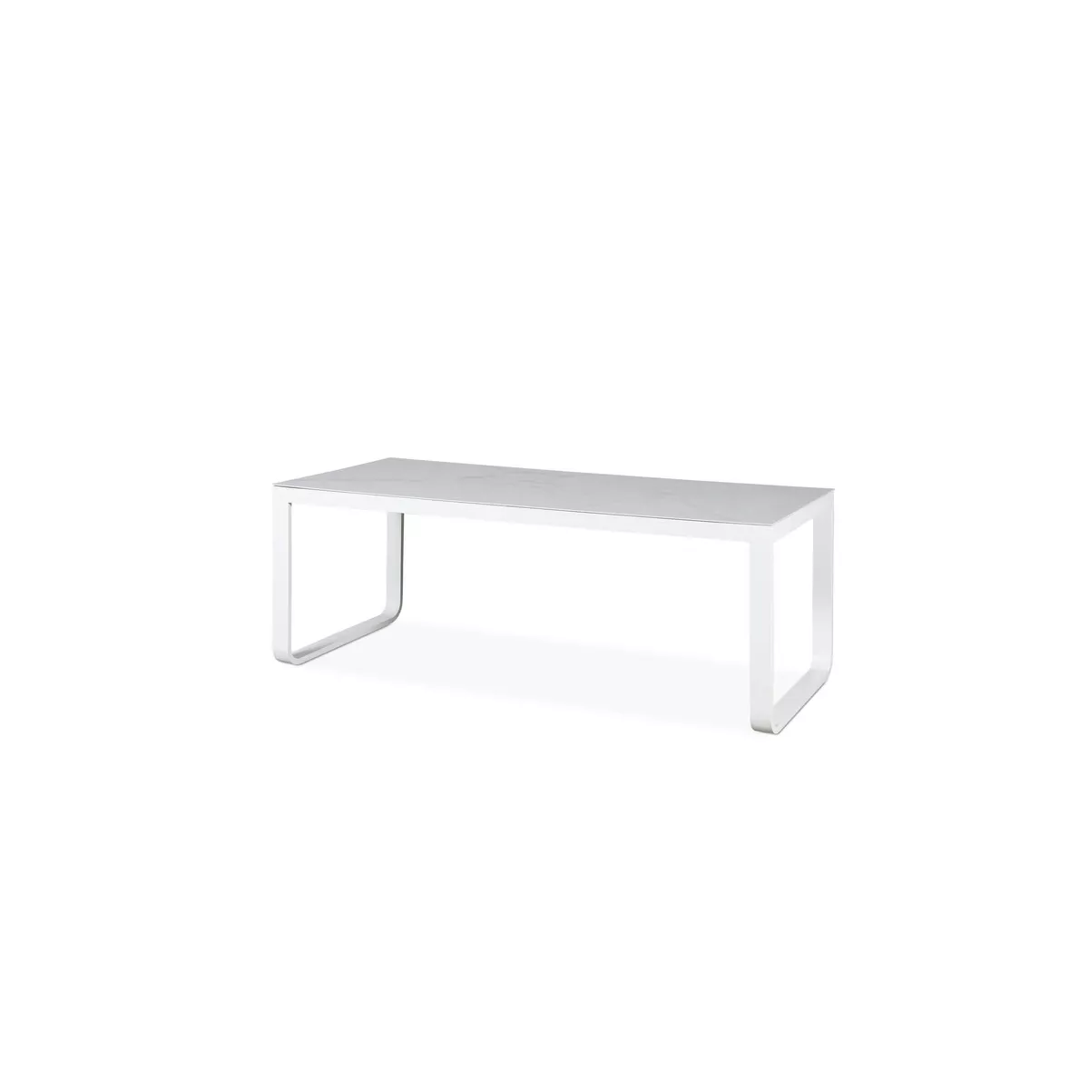 Table 180x90 Milan Aluminium Blanc