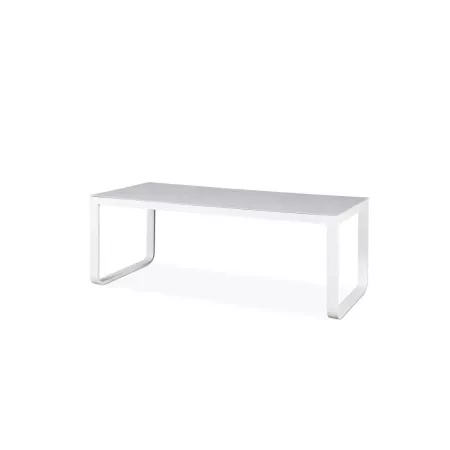 Table 180x90 Milan Aluminium Blanc