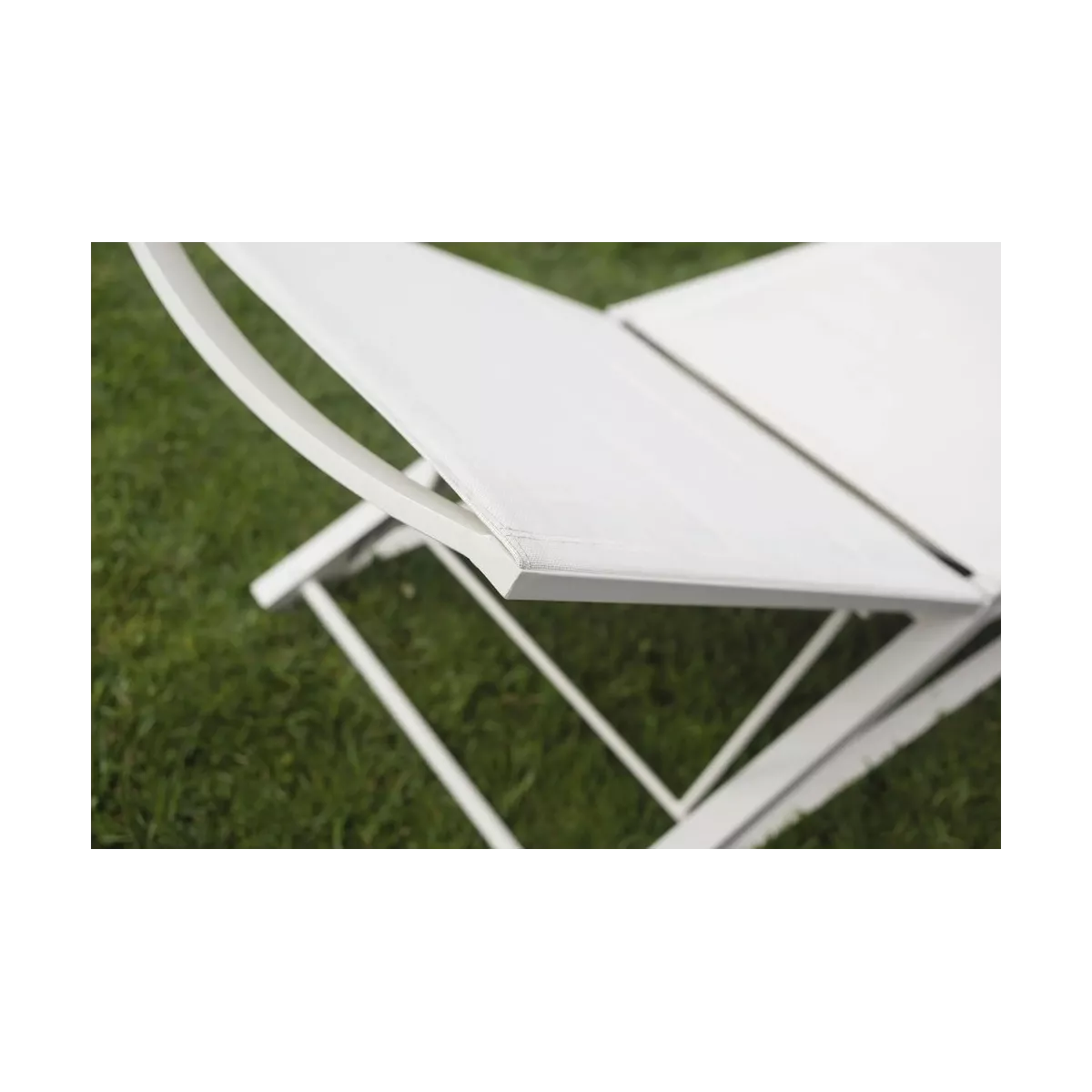 Chaise Longue Métal Blanc Milan