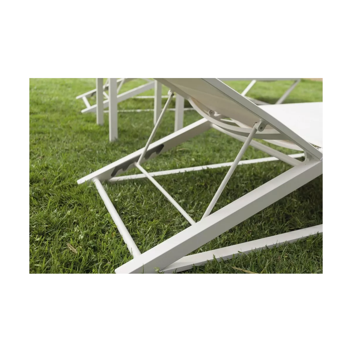 Chaise Longue Métal Blanc Milan