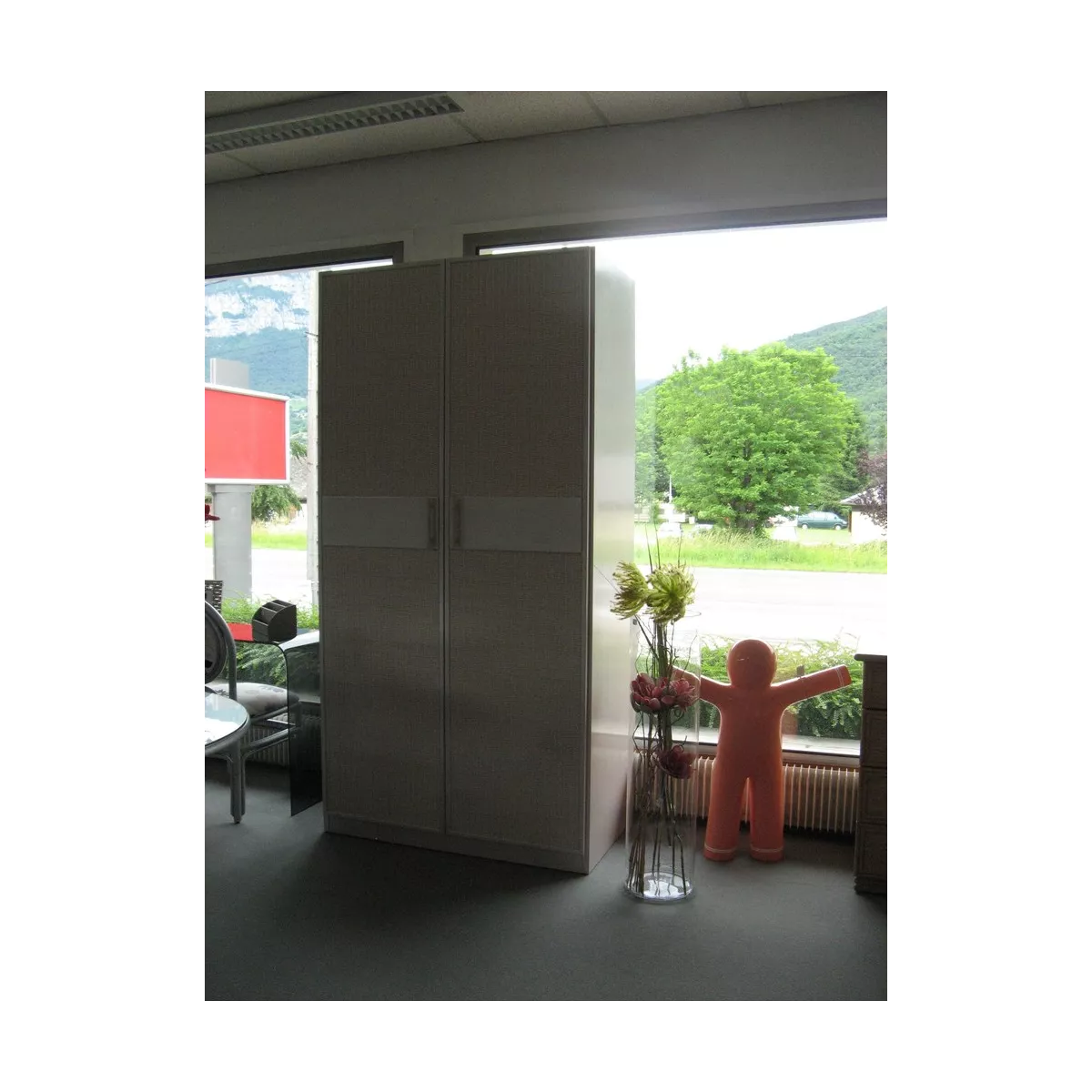 Armoire Traill 2 portes Charnières Nacre