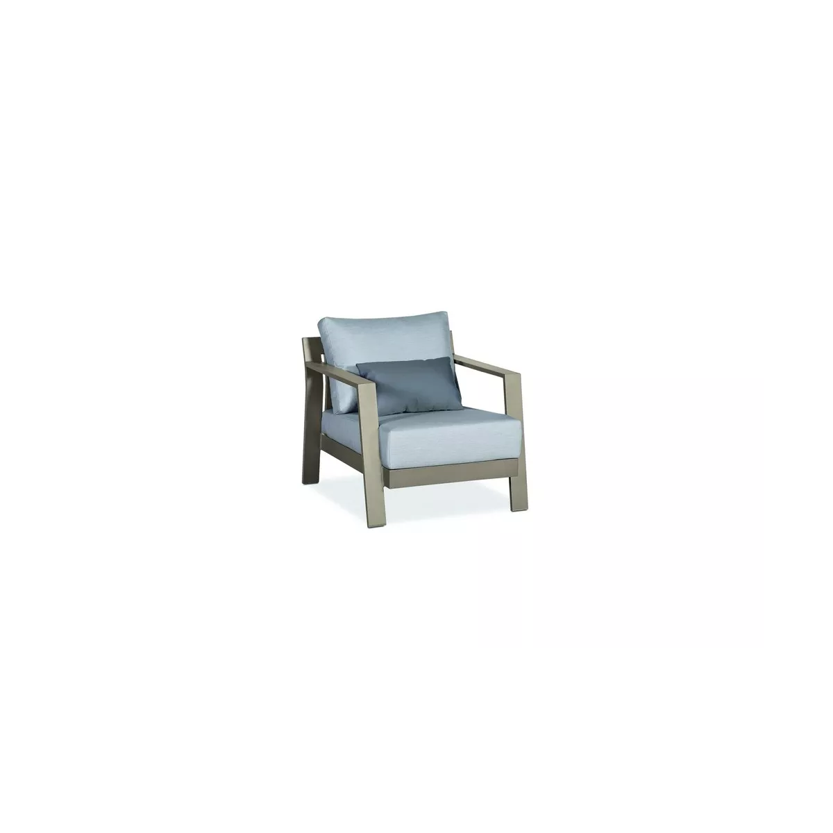 Salon Chypre Canapé 3 places + 2 Fauteuils Alu Taupe