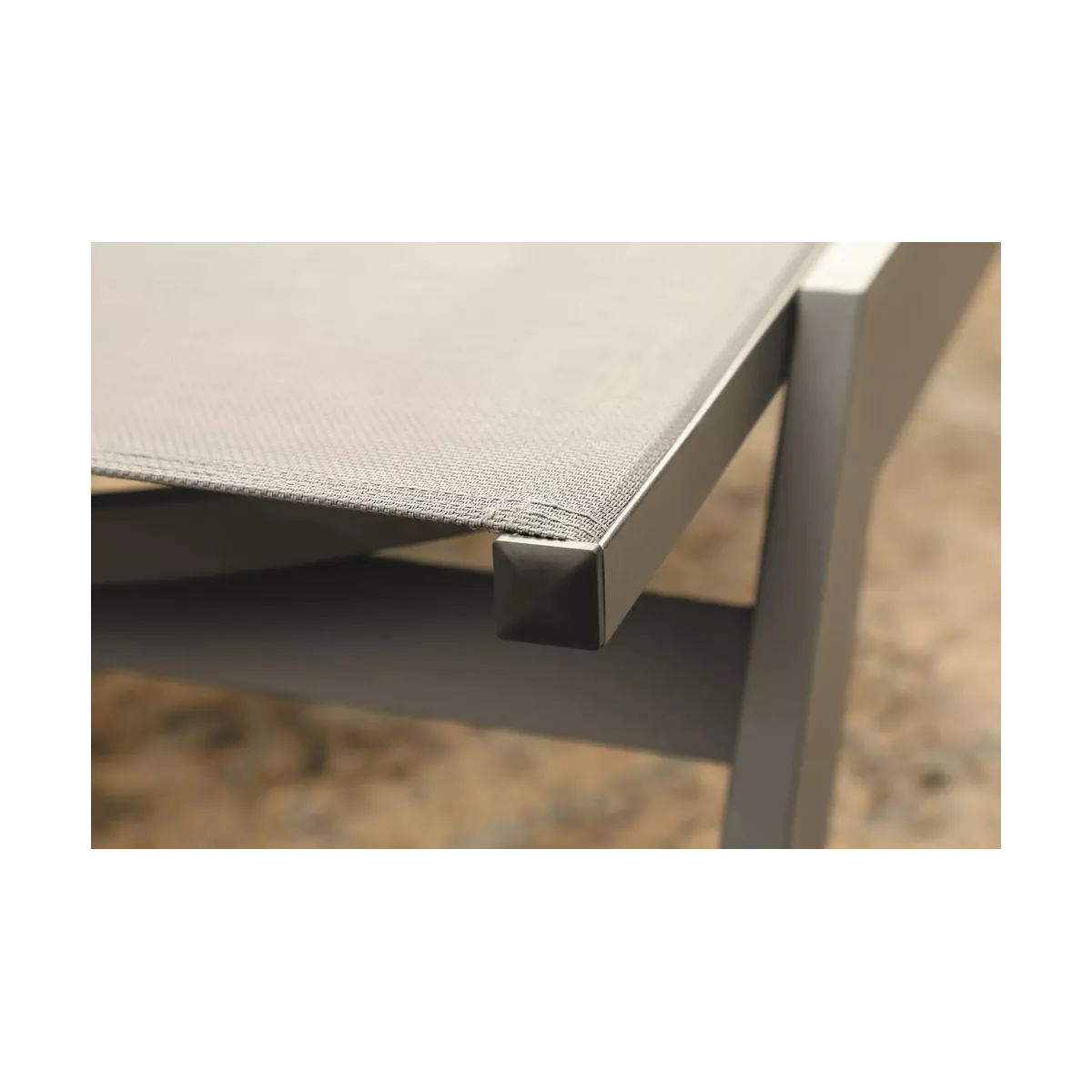 Chaise Longue Chypre Alu Taupe