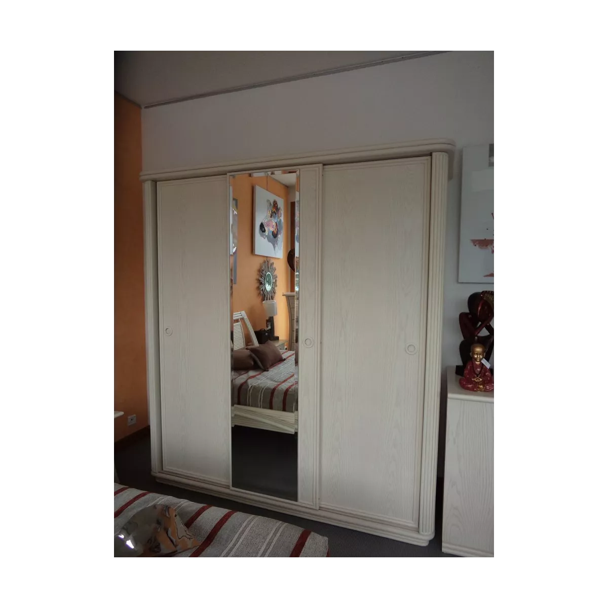 Armoire Tortola 3 portes Coulissantes Ivoire