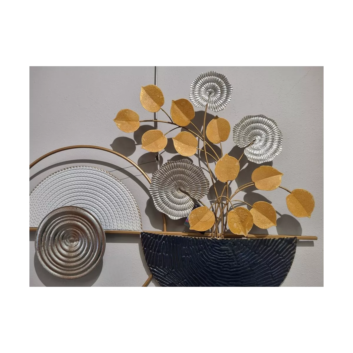 Déco Murale Fleur et Disques 89x65