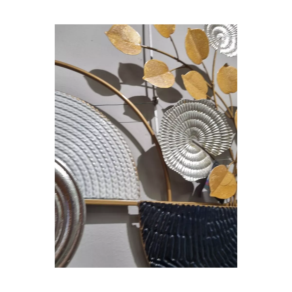 Déco Murale Fleur et Disques 89x65
