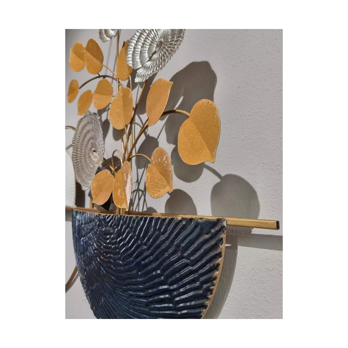 Déco Murale Fleur et Disques 89x65