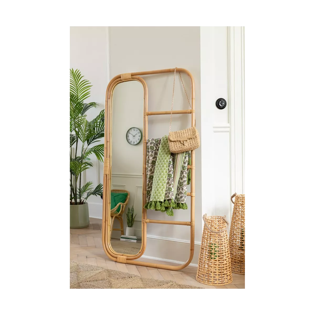 Miroir Echelle Rotin 80x150cm