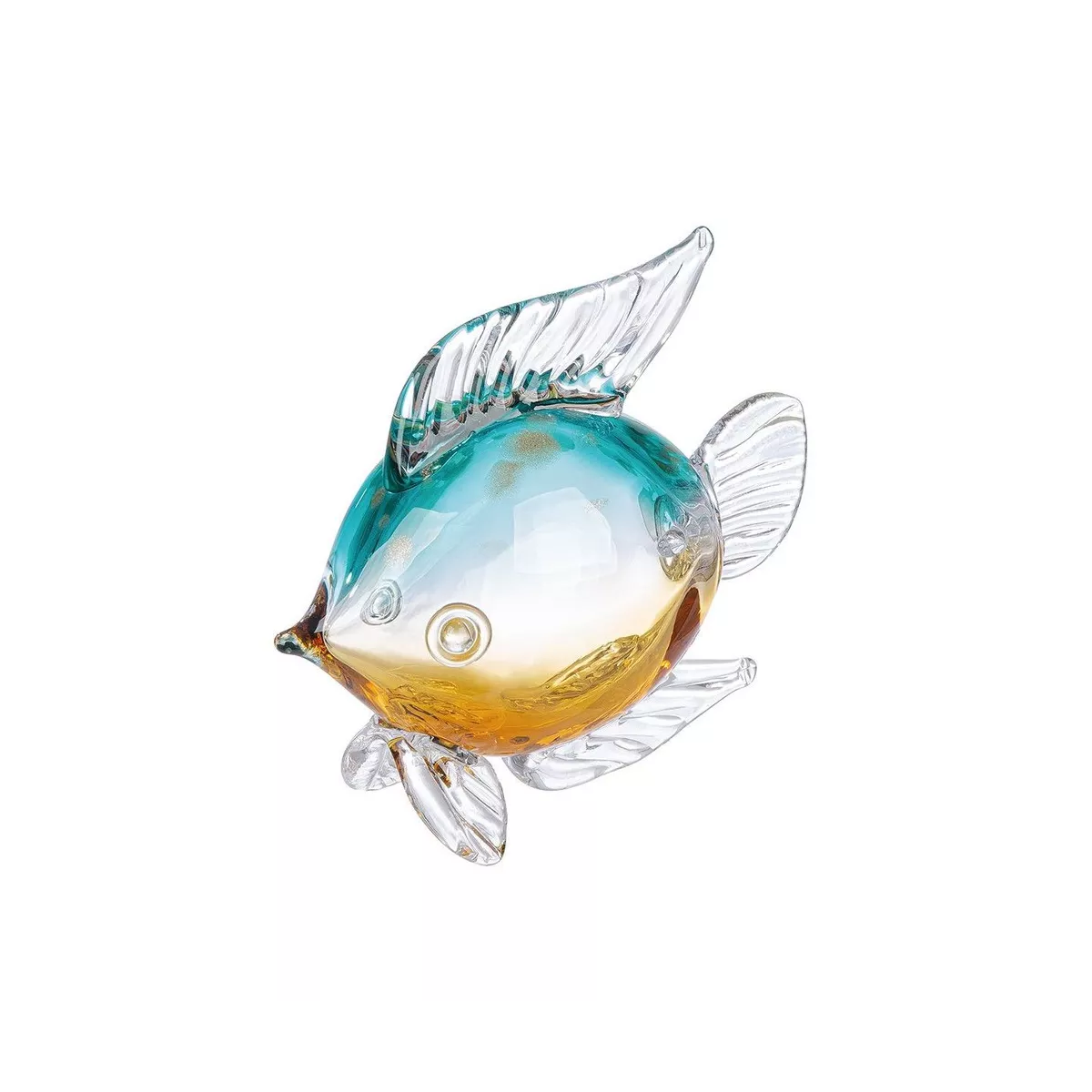 Poisson en pate de verre Goldy Vert