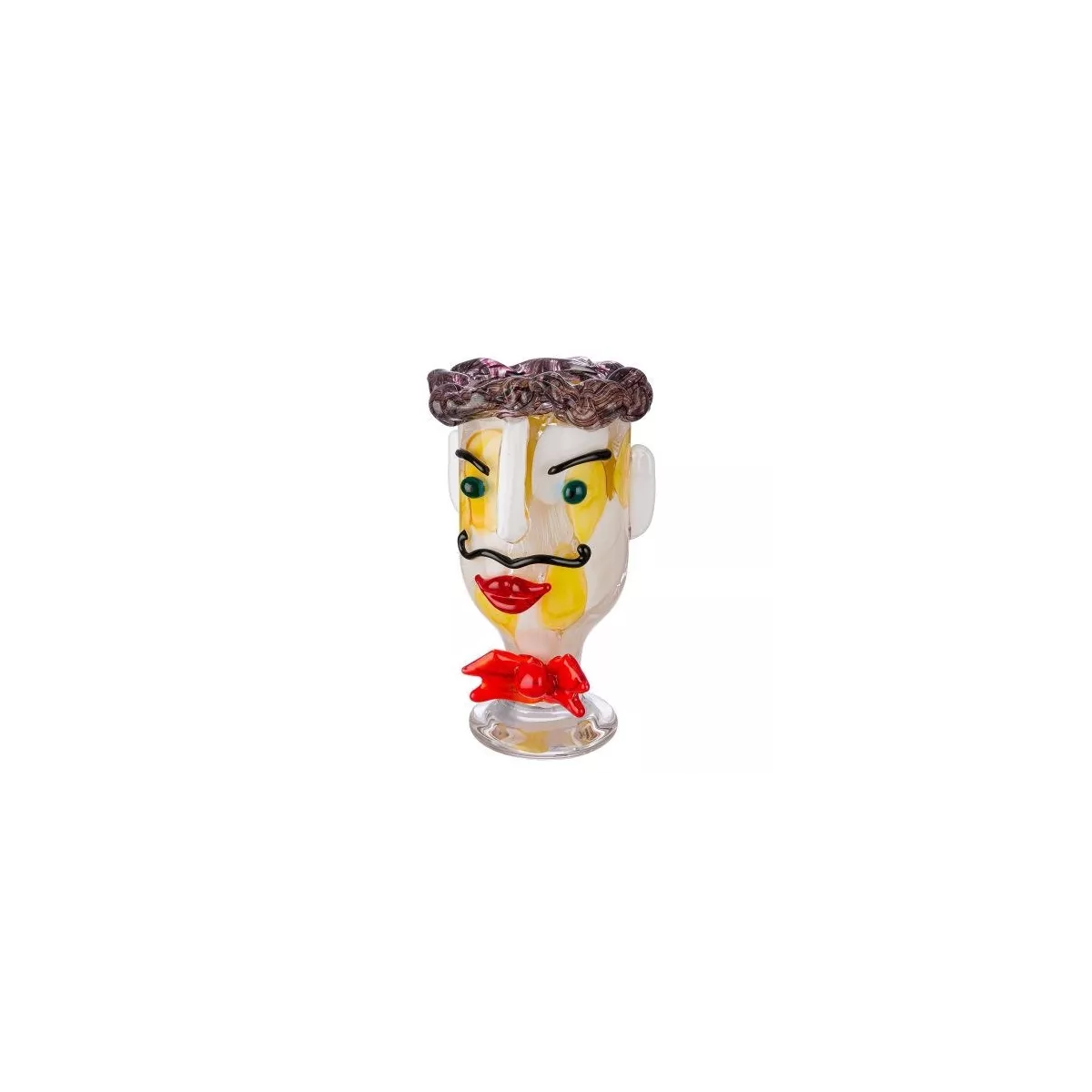 Vase Pâte de verre Visage Alfredo