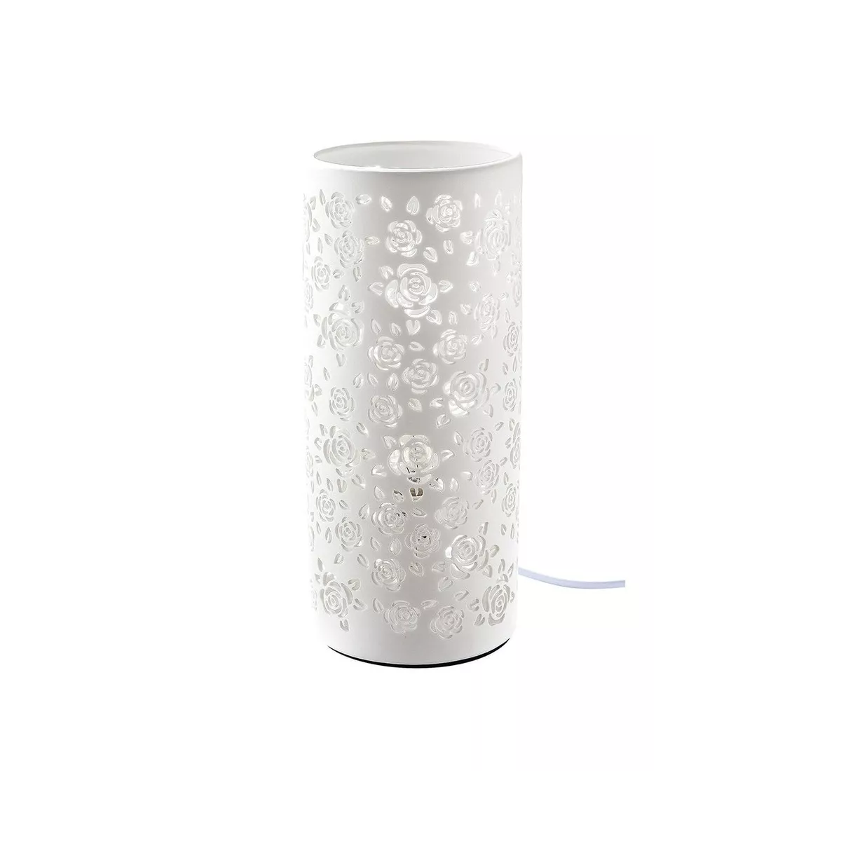 Lampe Porcelaine Roses H.27cm