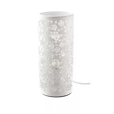Lampe Porcelaine Roses h27cm