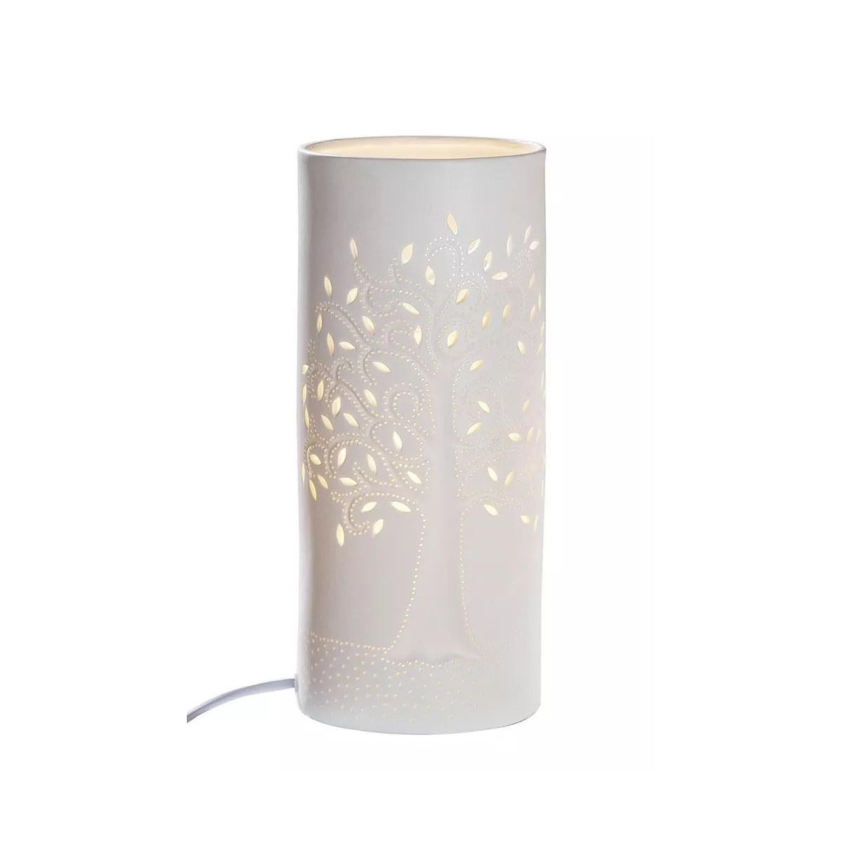 Lampe Porcelaine Arbre de vie h28