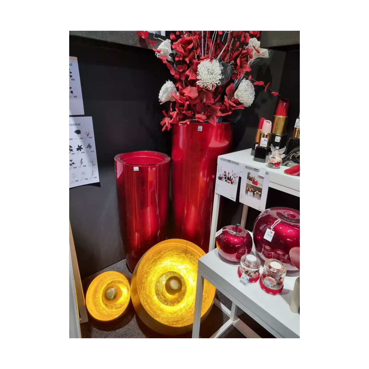 Vase Résine Konus Rouge h.92