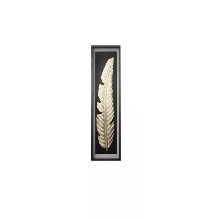 Tableau Plume Dorée sous Verre