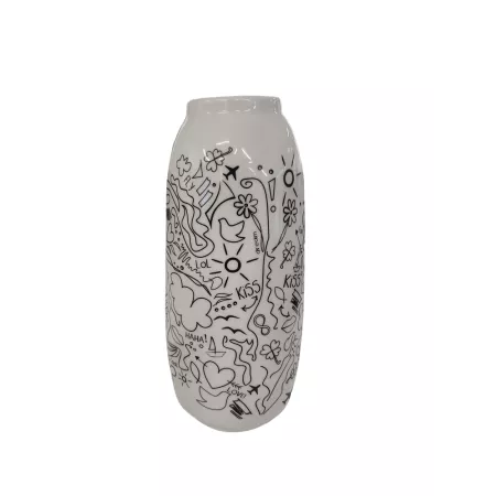 Vase Arty Blanc H.26