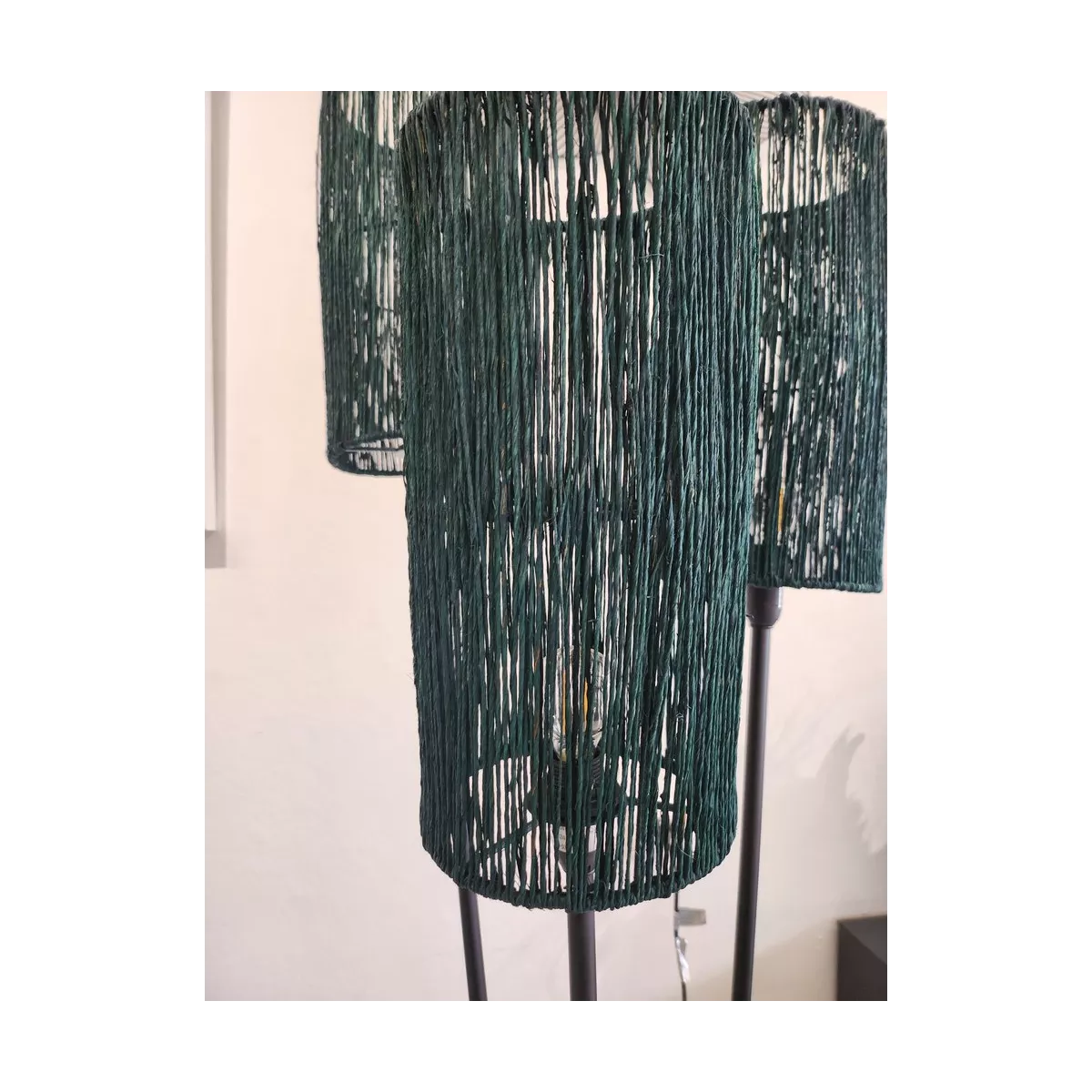 Lampadaire 3 branches Bahu Emeraude H.173cm