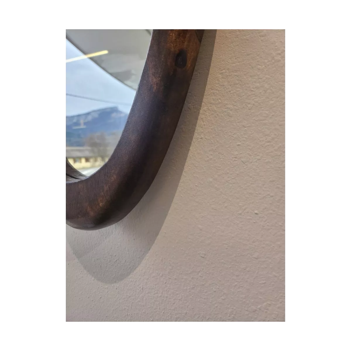Miroir Ovale bois 100cm