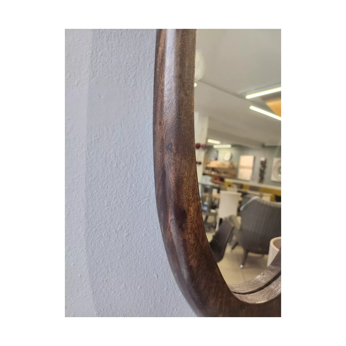 Miroir Ovale bois 100cm