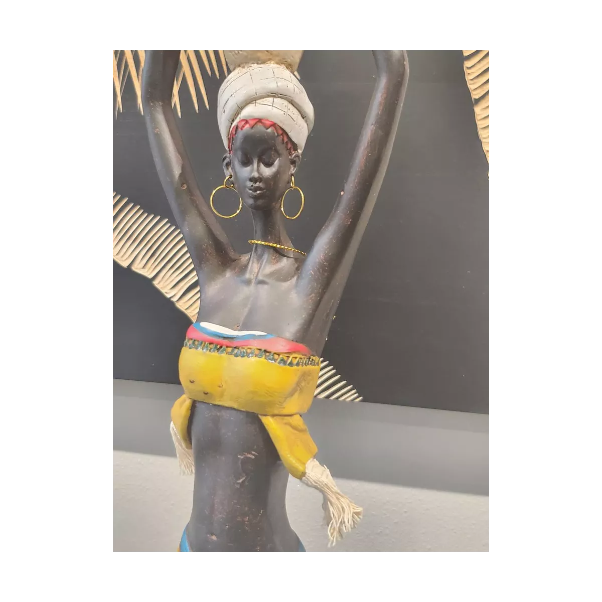 Statue Africaine Auma H.89 Cruche