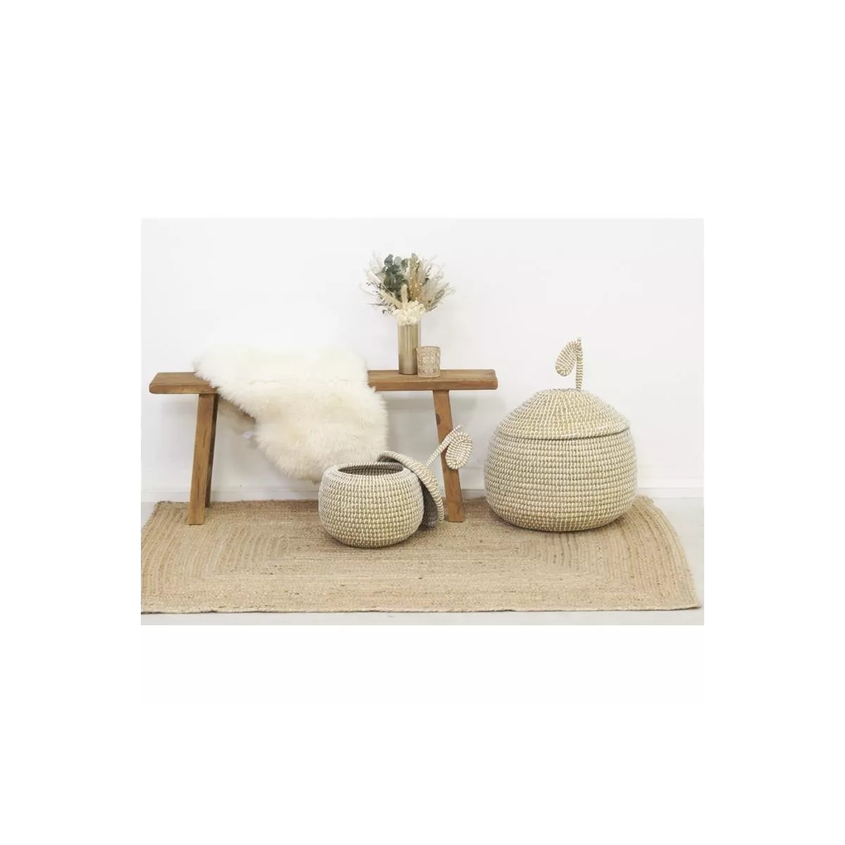 Peau Mouton ivoire 90x60
