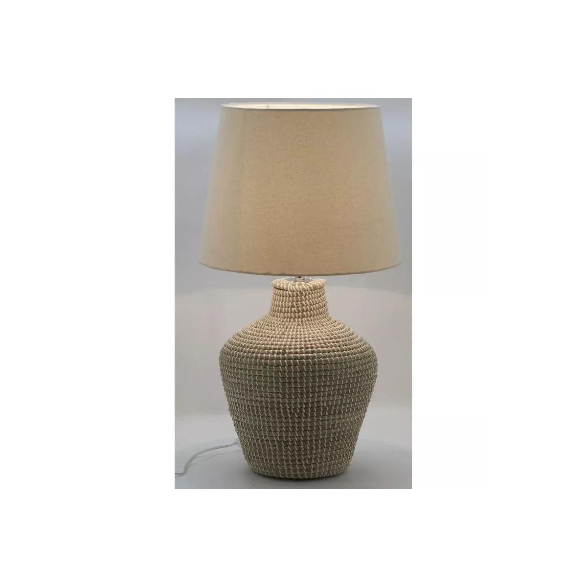 Lampe Amphore en Jonc H.68cm