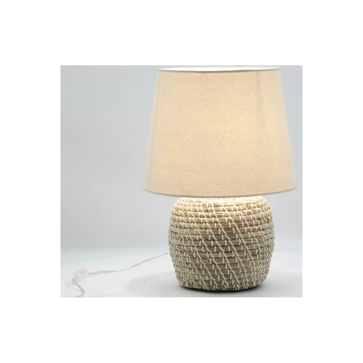 Lampe Ronde en Jonc H.48 cm