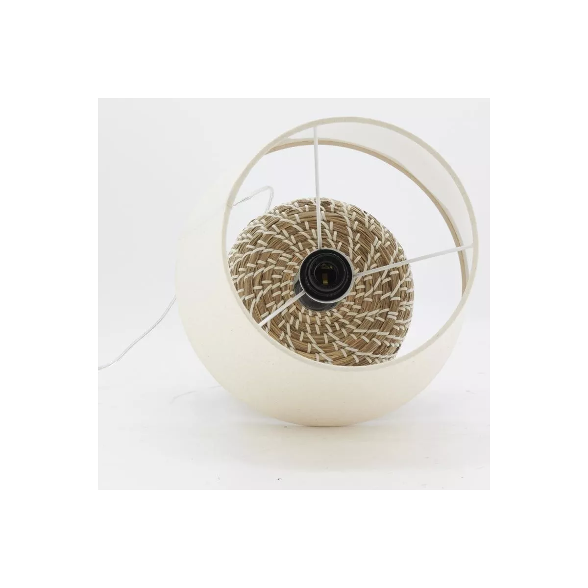 Lampe Ronde en Jonc H.48 cm