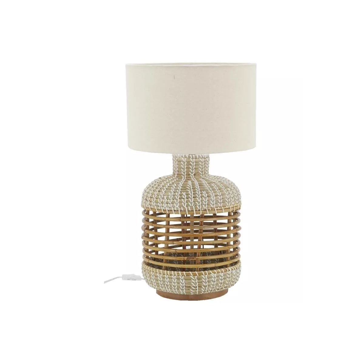Lampe Jonc et rotin H.65 cm