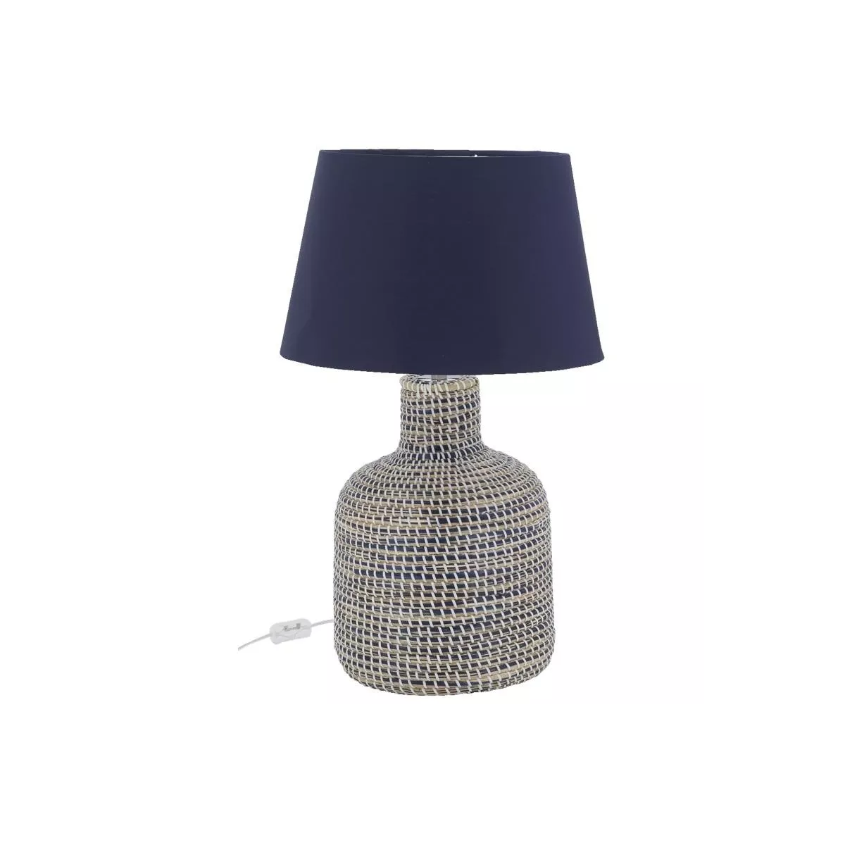 Lampe en Jonc bleu H.65cm