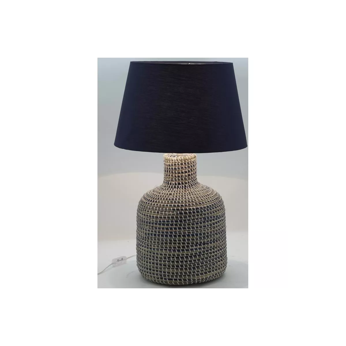 Lampe en Jonc bleu H.65cm