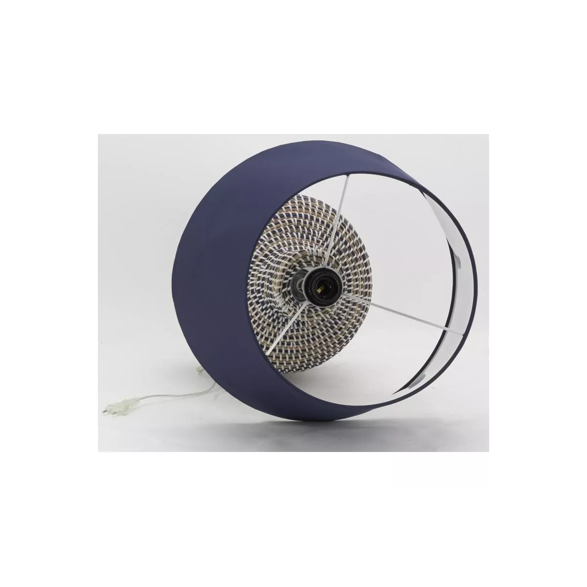 Lampe en Jonc bleu H.65cm