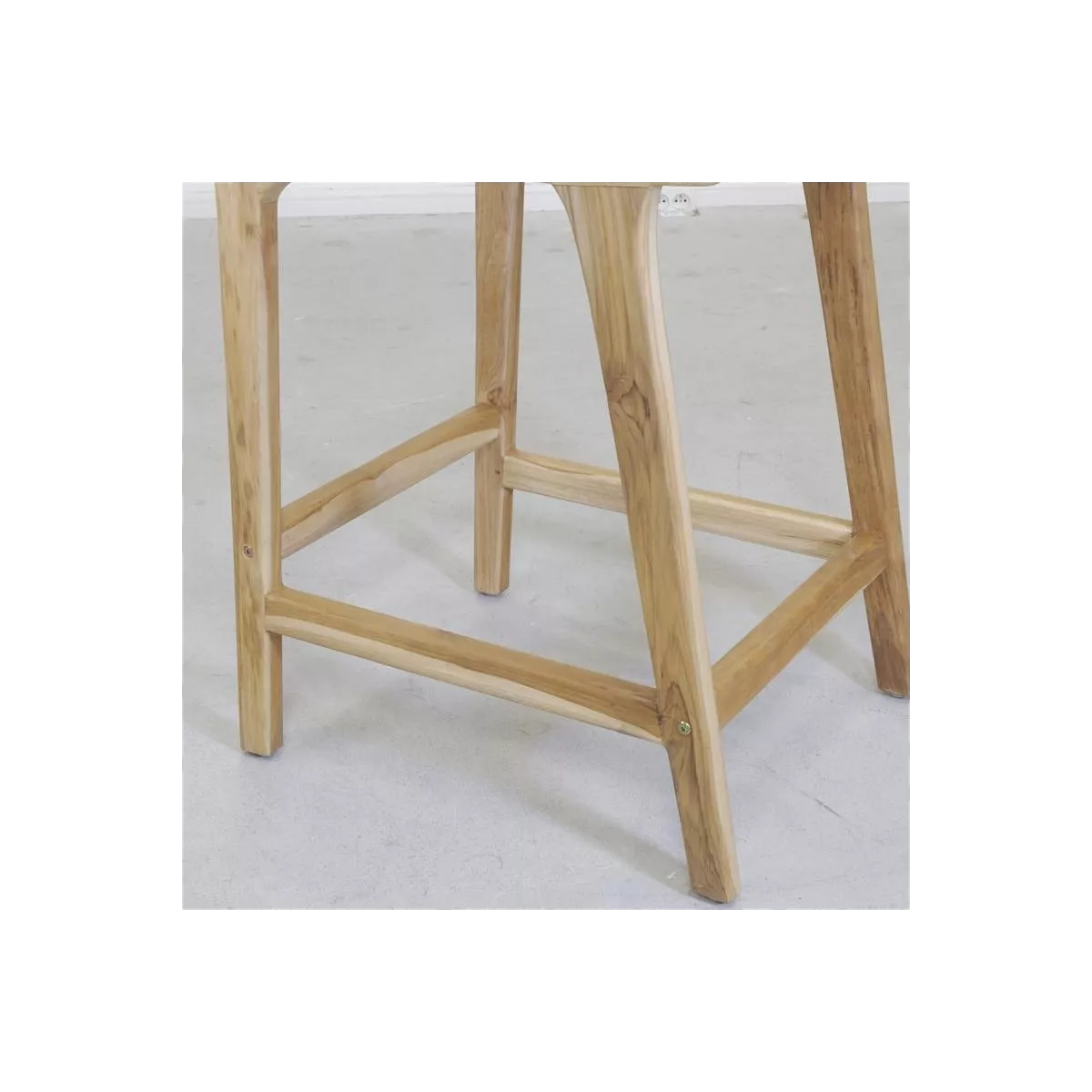 Tabouret de bar Teck et corde