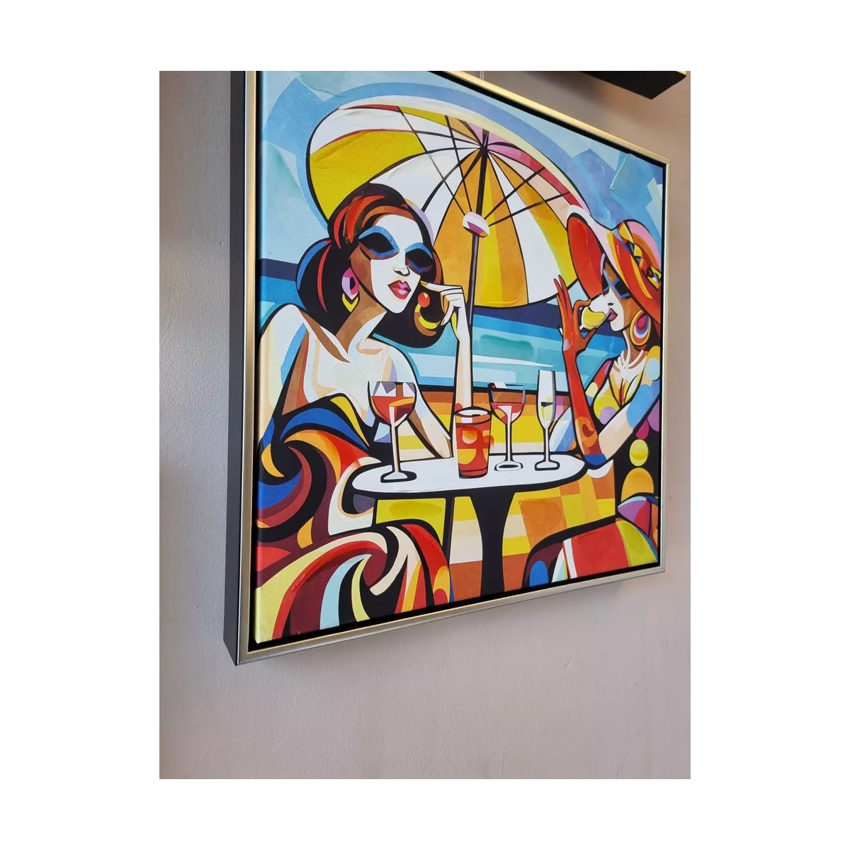 Tableau Autour d'un Verre 40x40