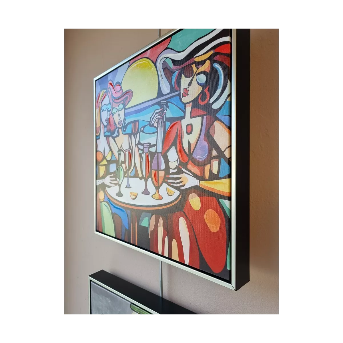 Tableau Autour d'un Verre 40x40