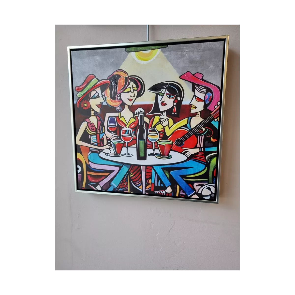 Tableau Autour d'un Verre 40x40