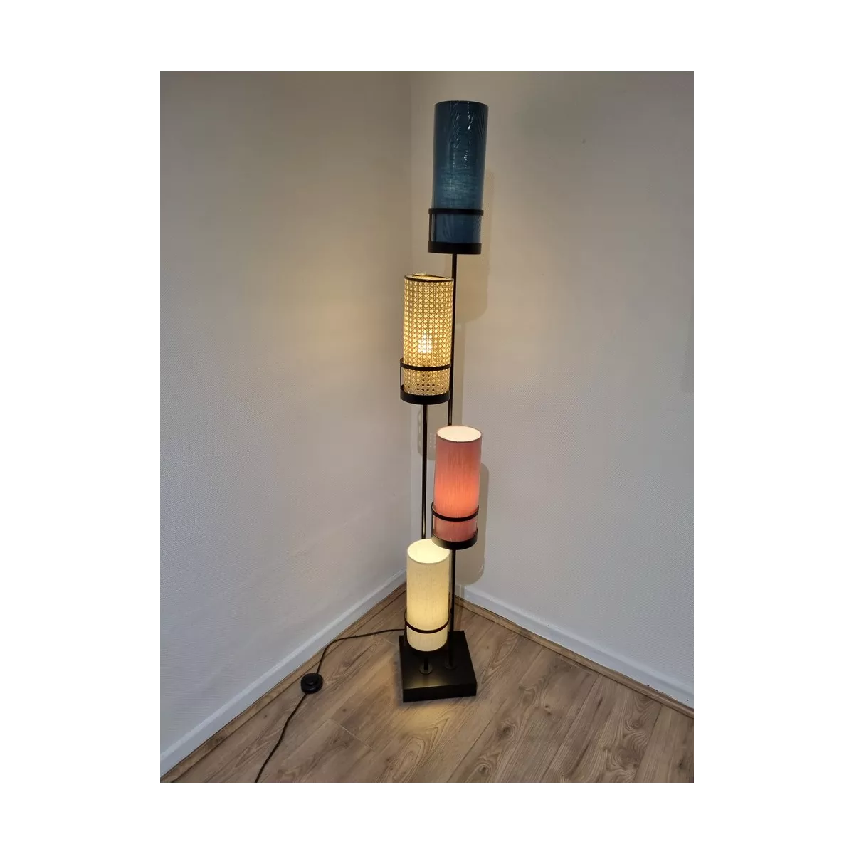 Lampadaire Sixt Flam H160 Bleu Rose
