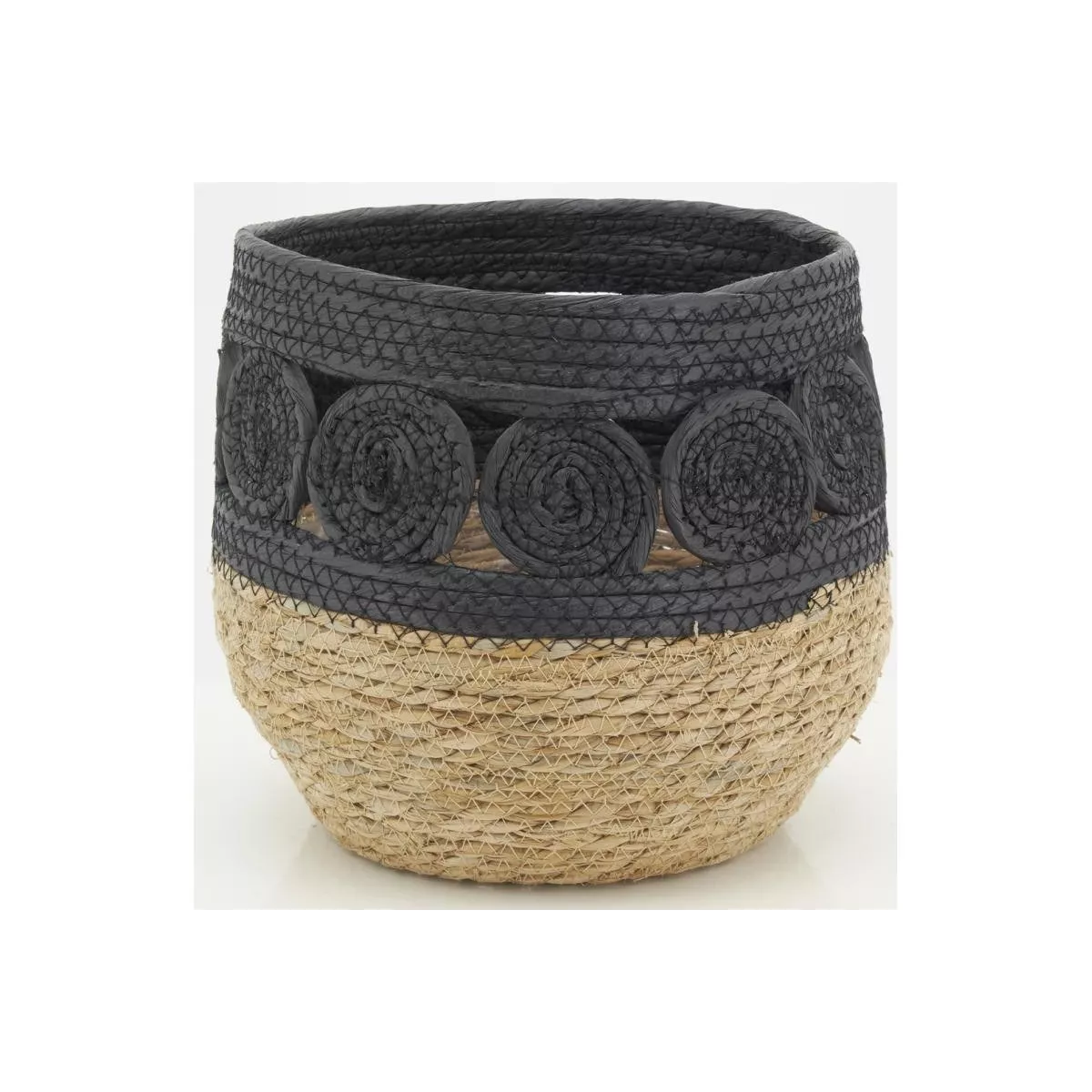 Cache-pot Alban noir 20x20