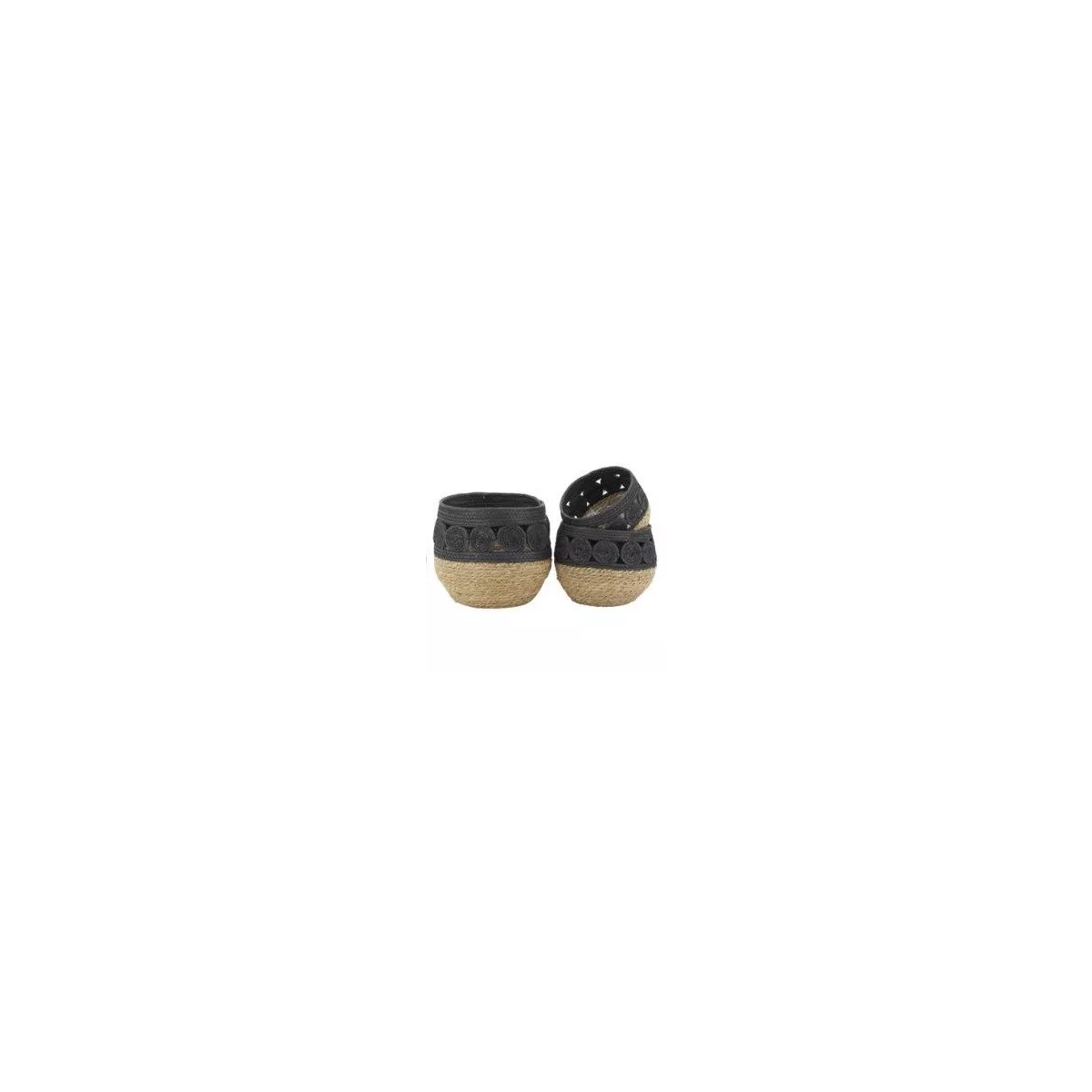 Cache-pot Alban noir 20x20