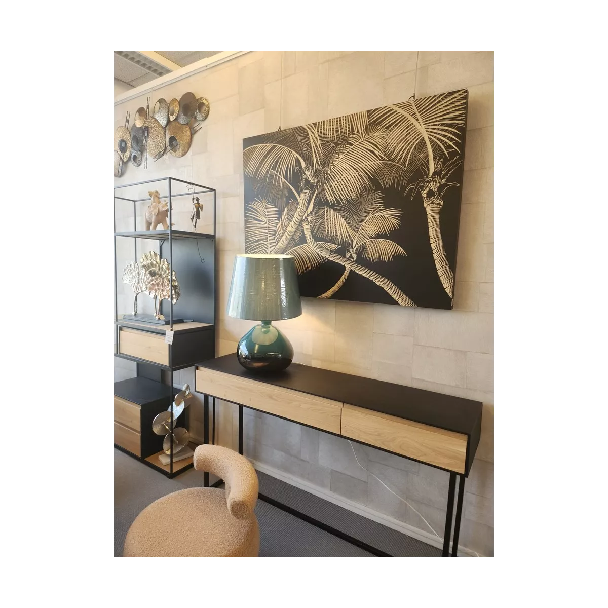 Lampe Celeste Emeraude H.61cm