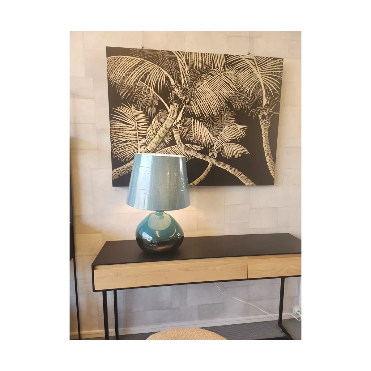 Lampe Celeste Emeraude H.61cm