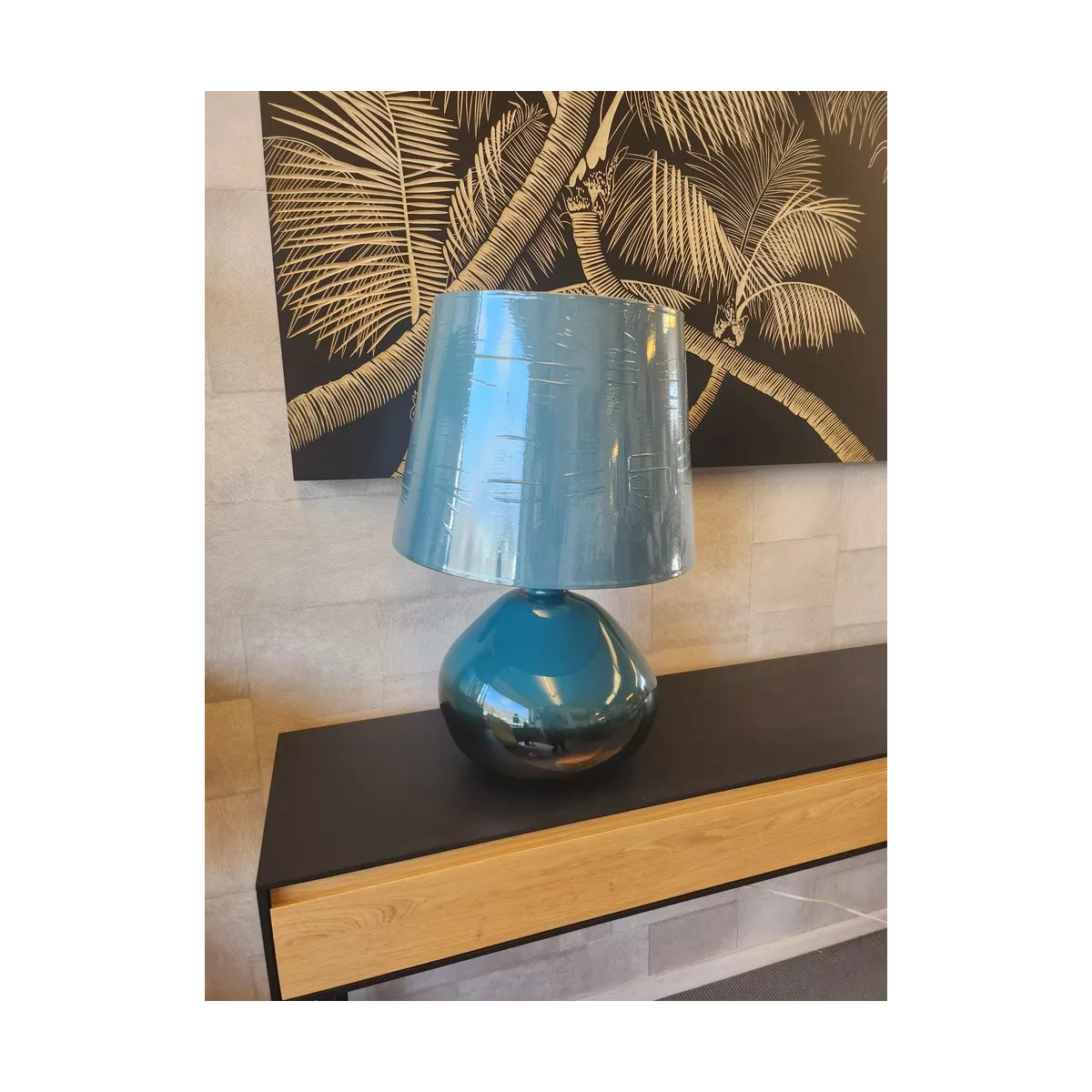 Lampe Celeste Emeraude H.61cm