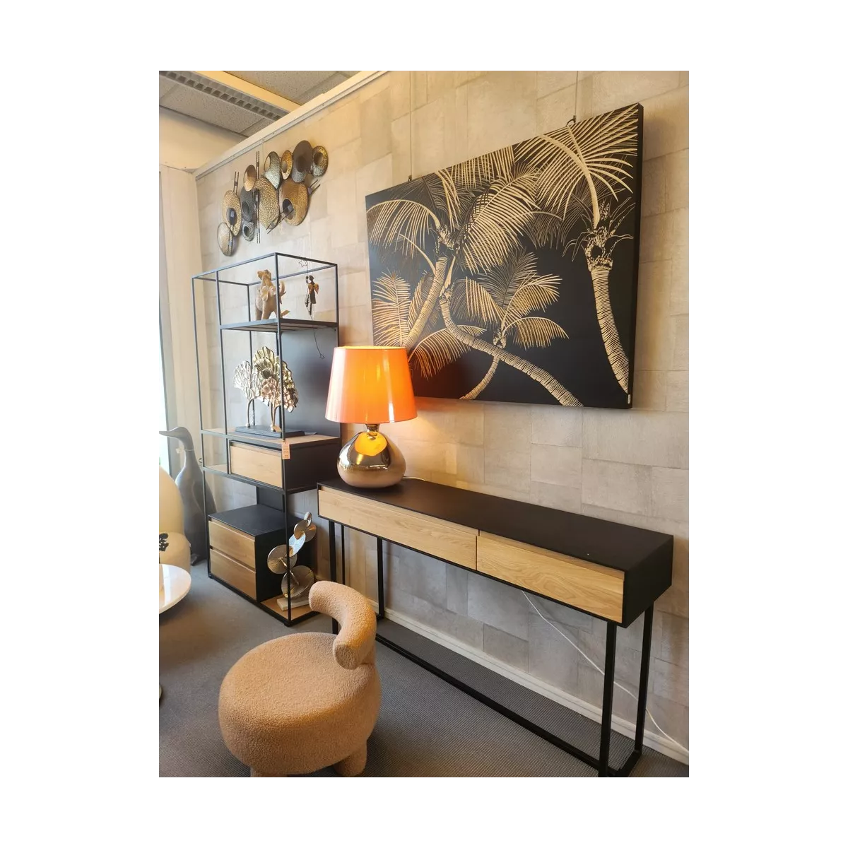 Lampe Celeste Rose H.61cm