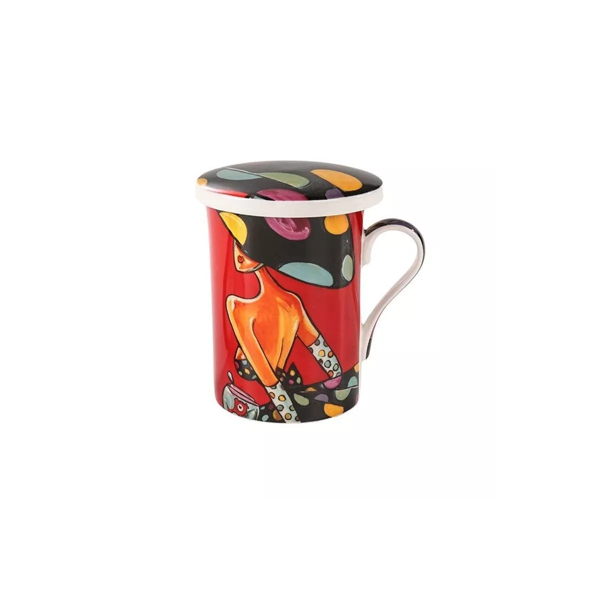 Coffret 1 Tisanière Femme Pois