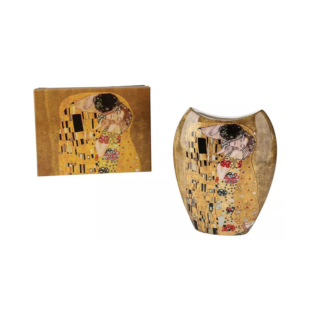 Vase Le Baiser Klimt h.25cm
