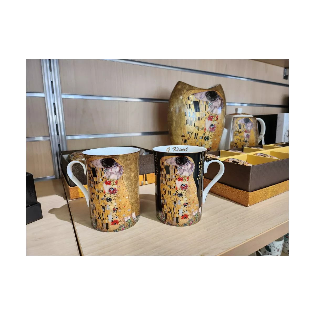 Vase Le Baiser Klimt h.25cm