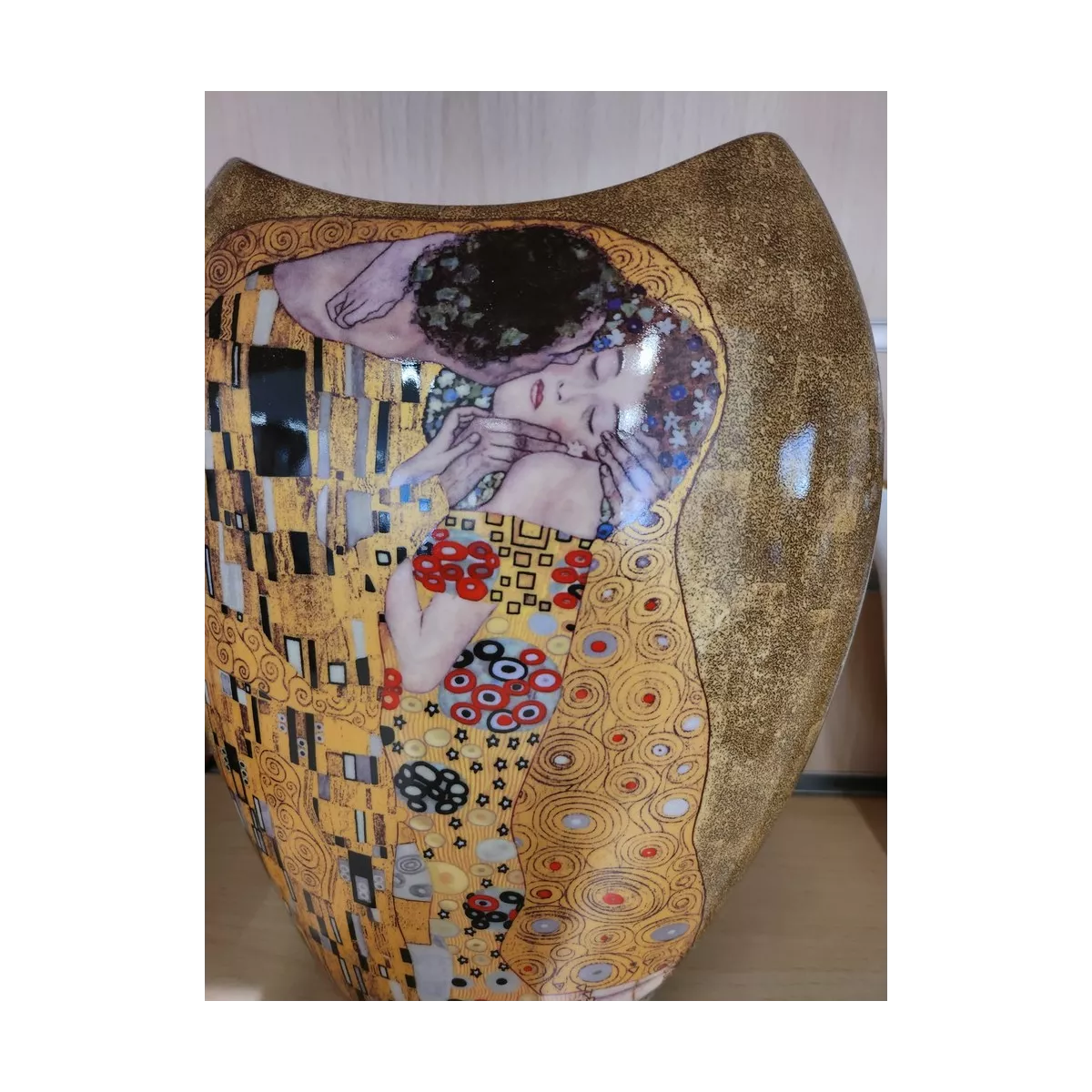 Vase Le Baiser Klimt h.25cm