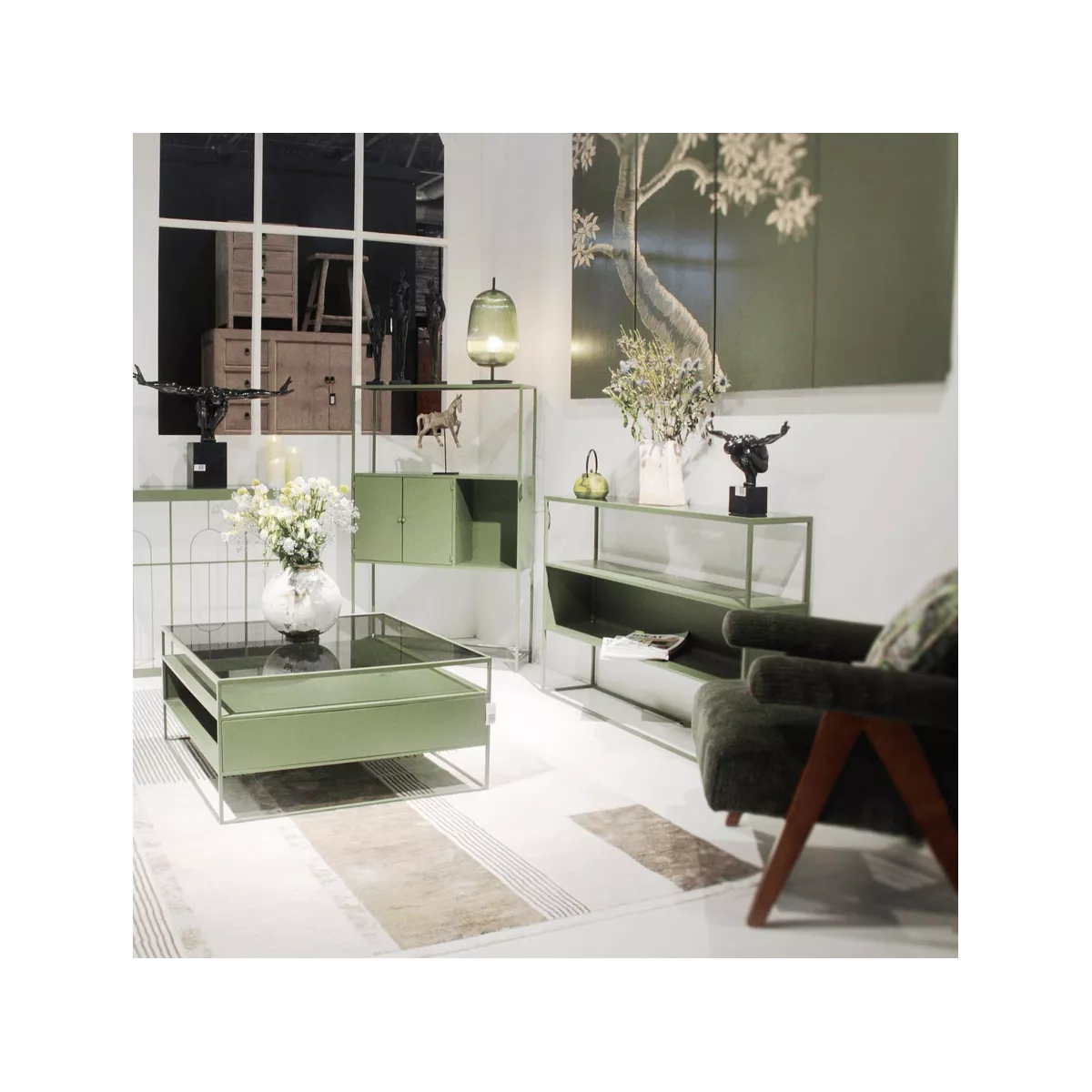 Console Esprits Métal Vert 120x81