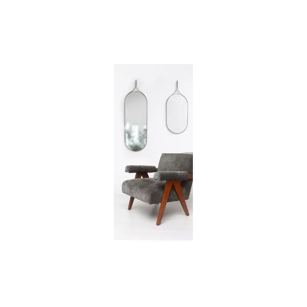 Miroir Esprits Goutte d'Eau 120x37 Métal Vert